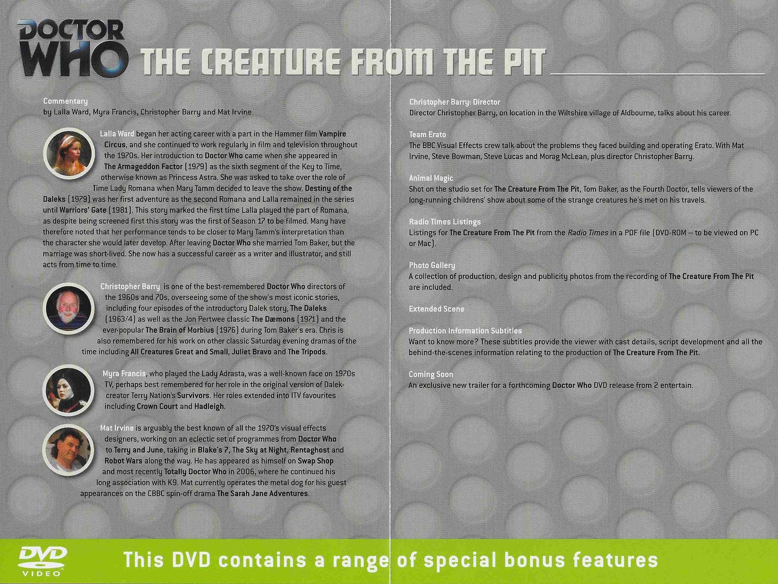 Inserts from BBCDVD 2849